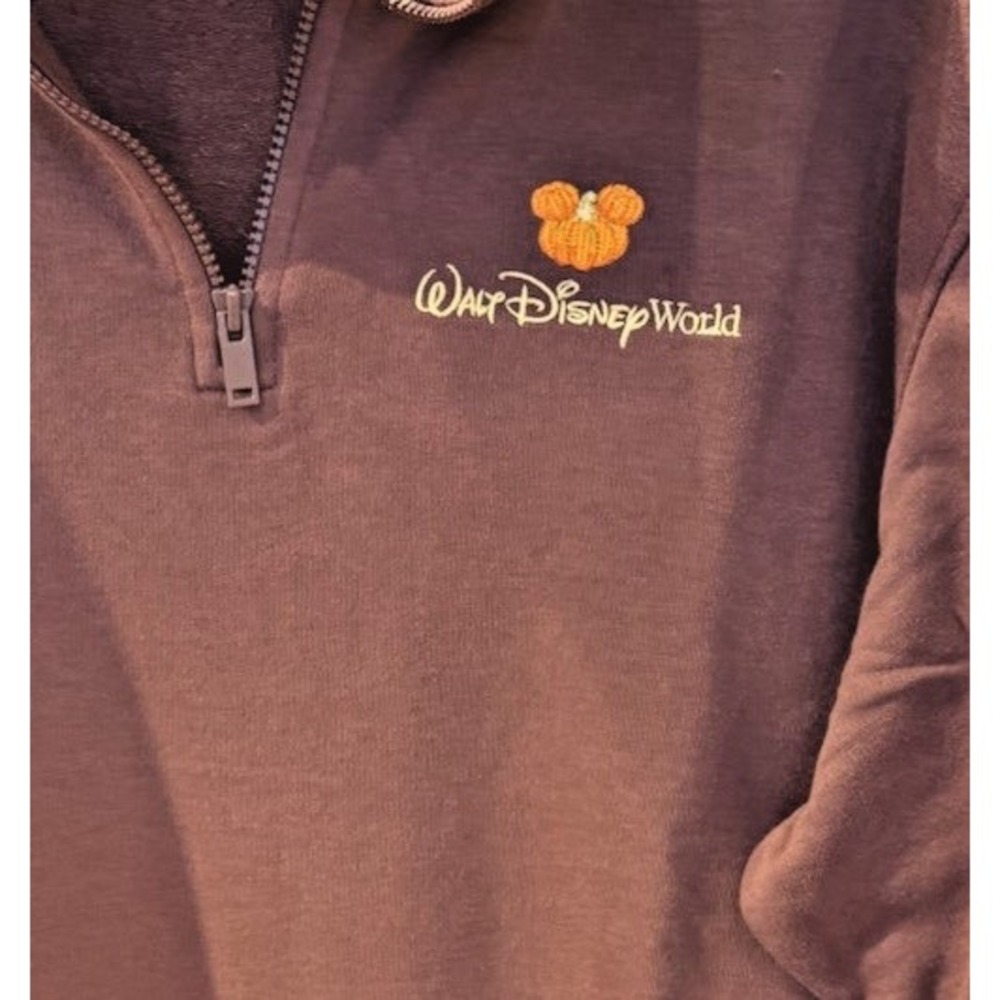 2026 Walt Disney World Fall Mickey Pumpkin Sweatshirt S Embroidered Zip Pullover